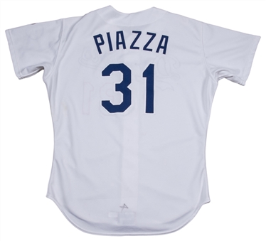 1993 Mike Piazza Game Used Los Angeles Dodgers ROOKIE OF THE YEAR Home Jersey 